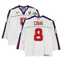 Martin Cibák Team Slovakia Game-Used #24 White Nike Jersey from the 2004 World Cup of Hockey