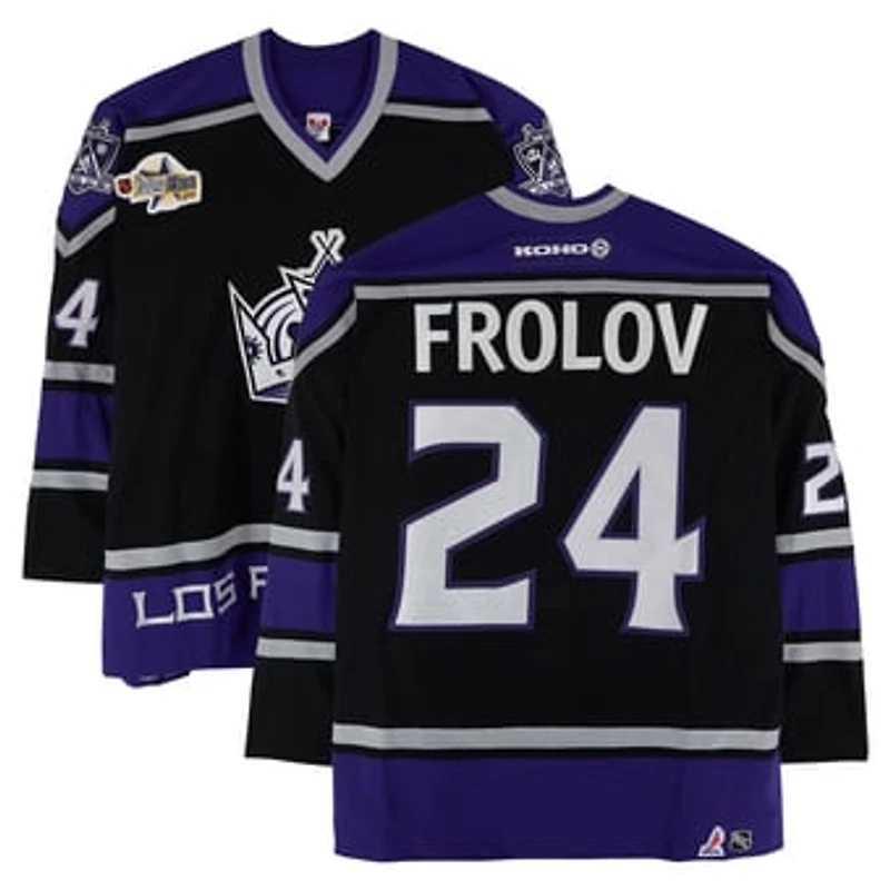 Alexander Frolov Los Angeles Kings Game-Used #24 Black KOHO Jersey from the 2003 NHL YoungStars Game