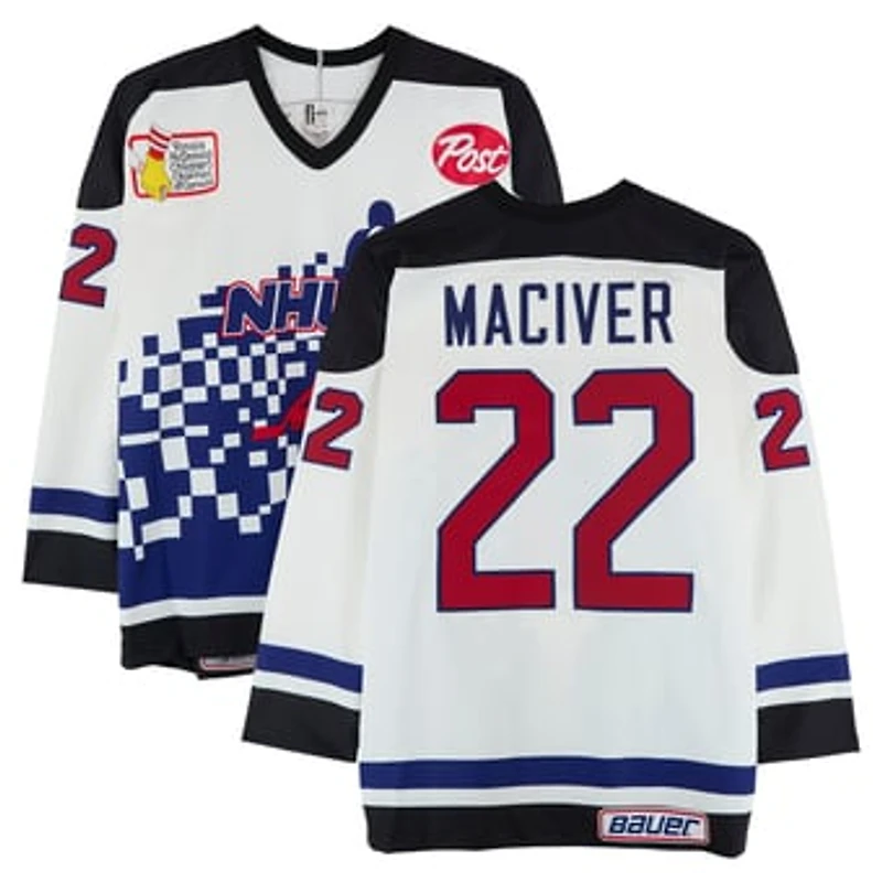 Norm Maciver Team Ontario Game-Used #22 White Bauer Jersey from the 1994 NHL 4 on 4 Challenge