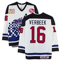Pat Verbeek Team Ontario Game-Used #16 White Bauer Jersey from the 1994 NHL 4 on 4 Challenge