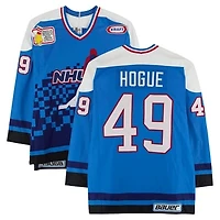 Benoît Hogue Team Quebec Game-Used #49 Blue Bauer Jersey from the 1994 NHL 4 on 4 Challenge