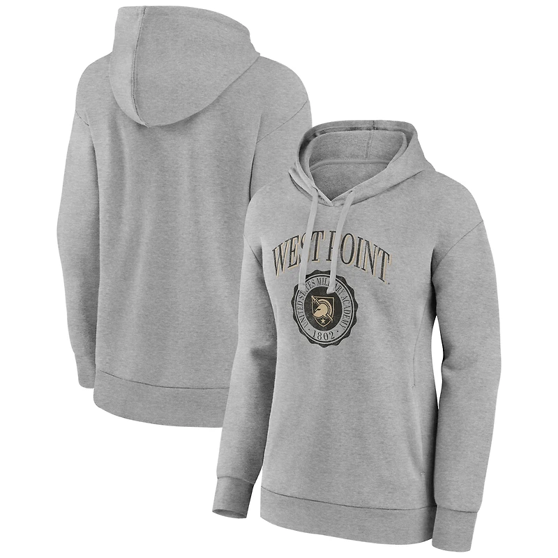 Women's Gray Army Black Knights State Arch Pullover Hoodie