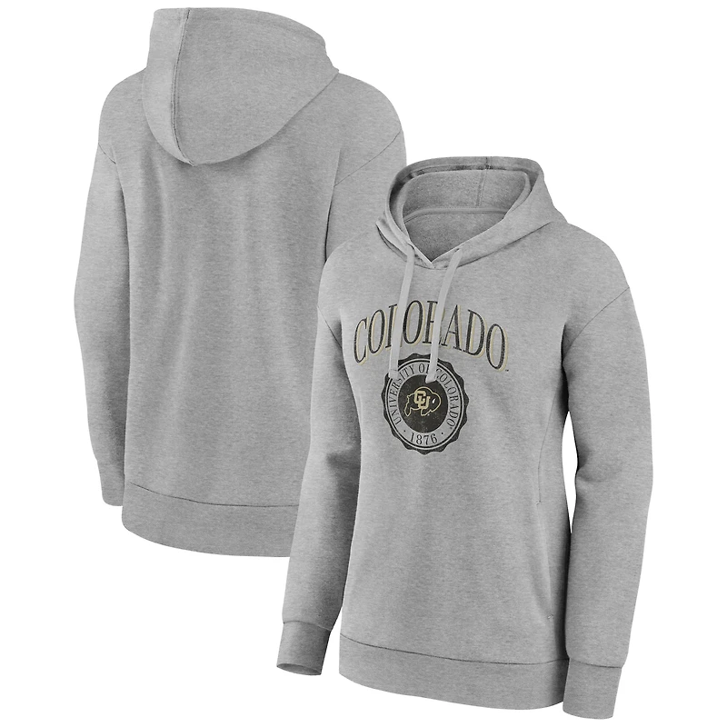 Women's Gray Colorado Buffaloes State Arch Pullover Hoodie