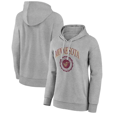 Women's Gray Minnesota Golden Gophers State Arch Pullover Hoodie