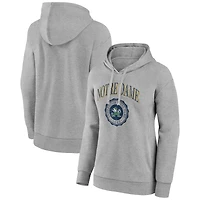 Women's Gray Notre Dame Fighting Irish State Arch Pullover Hoodie