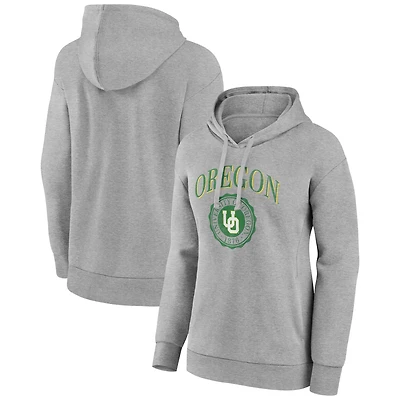 Women's Gray Oregon Ducks State Arch Pullover Hoodie