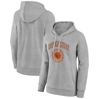 Women's Gray Oregon State Beavers State Arch Pullover Hoodie