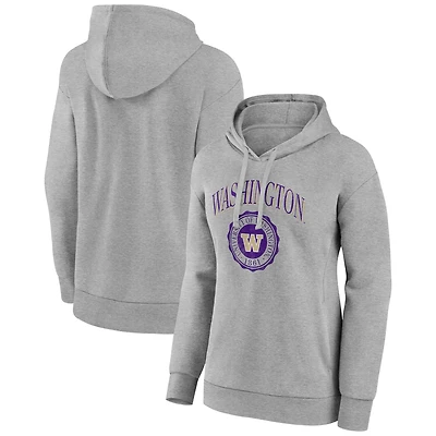 Women's Gray Washington Huskies State Arch Pullover Hoodie