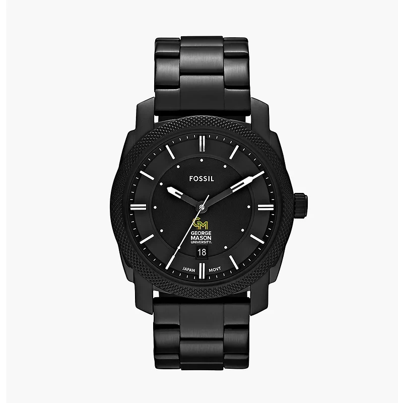 Men's Fossil George Mason Patriots Machine Stainless Steel Watch