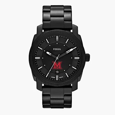 Men's Fossil Miami University RedHawks Machine Stainless Steel Watch