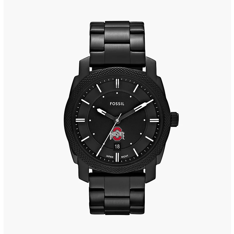 Men's Fossil Ohio State Buckeyes Machine Stainless Steel Watch