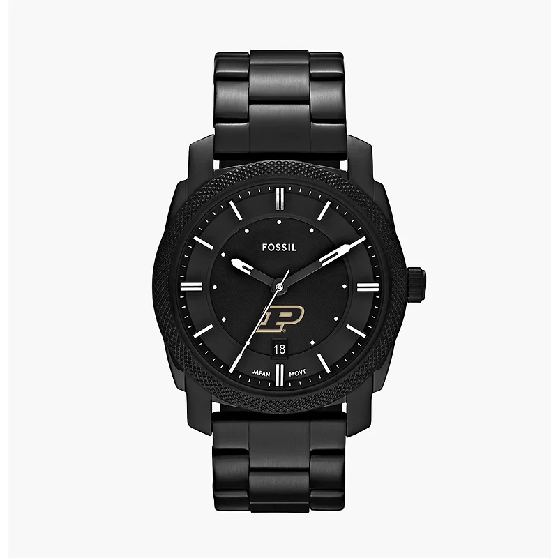 Men's Fossil Purdue Boilermakers Machine Stainless Steel Watch