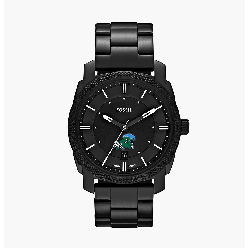 Men's Fossil Tulane Green Wave Machine Stainless Steel Watch