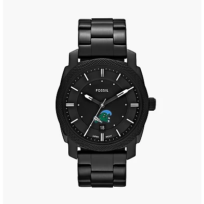 Men's Fossil Tulane Green Wave Machine Stainless Steel Watch