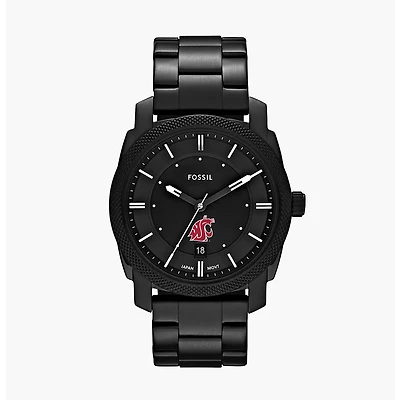 Men's Fossil Washington State Cougars Machine Stainless Steel Watch