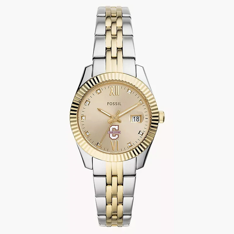 Women's Fossil Charleston Cougars Scarlette Two-Tone Stainless Steel Watch