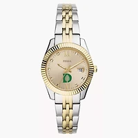 Women's Fossil Dartmouth Big Green Scarlette Two-Tone Stainless Steel Watch