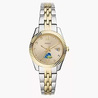 Women's Fossil Delaware Fightin' Blue Hens Scarlette Two-Tone Stainless Steel Watch
