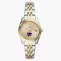 Women's Fossil Kansas State Wildcats Scarlette Two-Tone Stainless Steel Watch