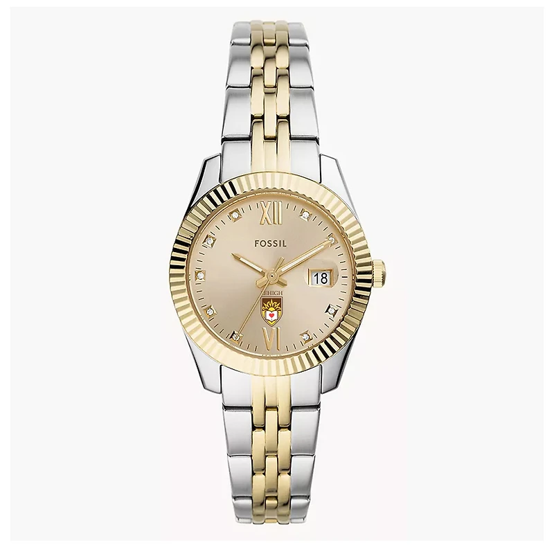 Women's Fossil Lehigh Mountain Hawks Scarlette Two-Tone Stainless Steel Watch