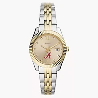 Women's Fossil Alabama Crimson Tide Scarlette Two-Tone Stainless Steel Watch