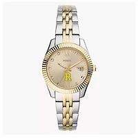 Women's Fossil Rochester Yellow Jackets Scarlette Two-Tone Stainless Steel Watch