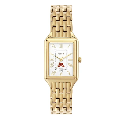 Women's Fossil Minnesota Golden Gophers Raquel Stainless Steel Watch