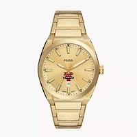 Men's Fossil  Gold Tampa Spartans Everett Three-Hand Date Stainless Steel Watch