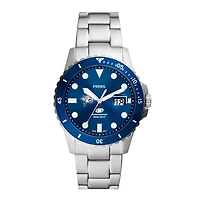 Men's Fossil  Silver New Hampshire Wildcats Dive Three-Hand Date Stainless Steel Watch