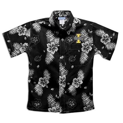 Youth Vive La Fete  Black Idaho Vandals Hawaiian Print Button-Down Shirt