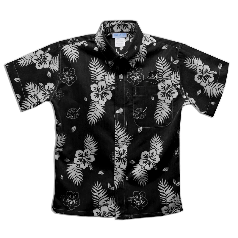 Youth Vive La Fete  Black Providence Friars Hawaiian Print Button-Down Shirt