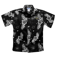 Youth Vive La Fete  Black Towson Tigers Hawaiian Print Button-Down Shirt