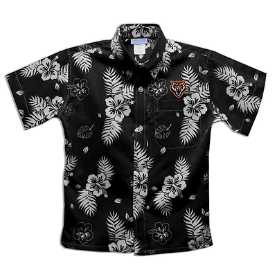 Youth Vive La Fete  Black Idaho State Bengals Hawaiian Print Button-Down Shirt