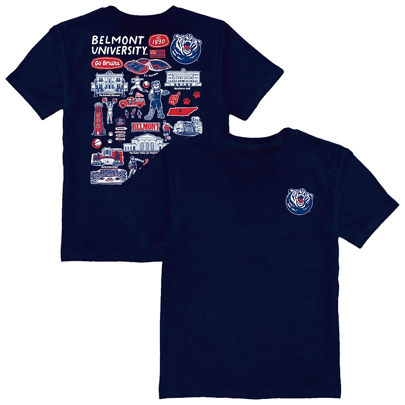Toddler Vive La Fete Navy Belmont Bruins Impressions Artwork T-Shirt
