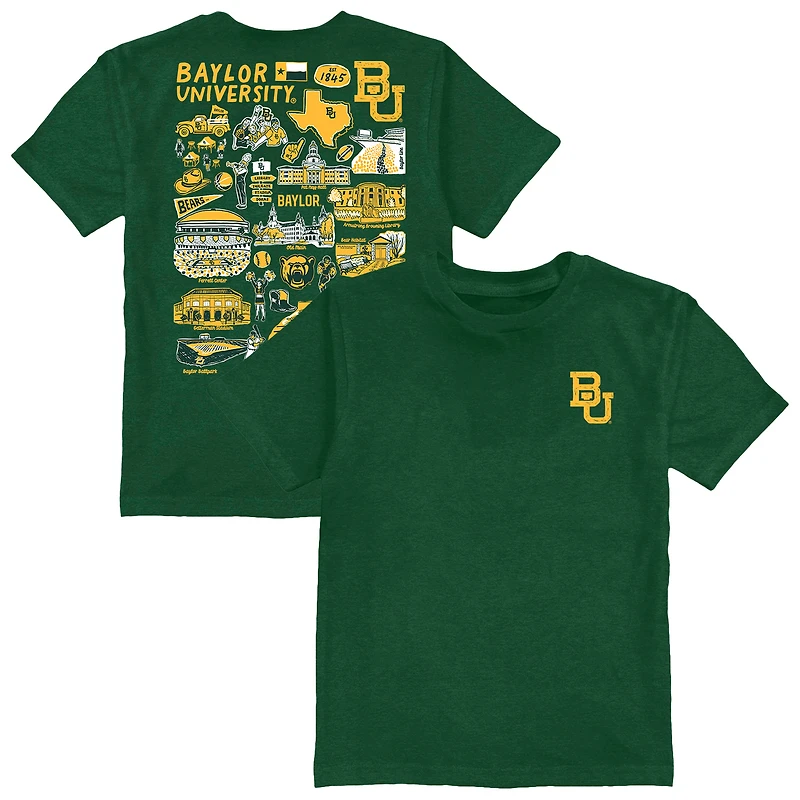 Toddler Vive La Fete Green Baylor Bears Impressions Artwork T-Shirt