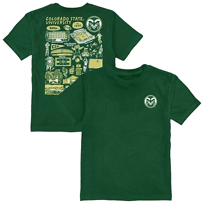 Toddler Vive La Fete Green Colorado State Rams Impressions Artwork T-Shirt