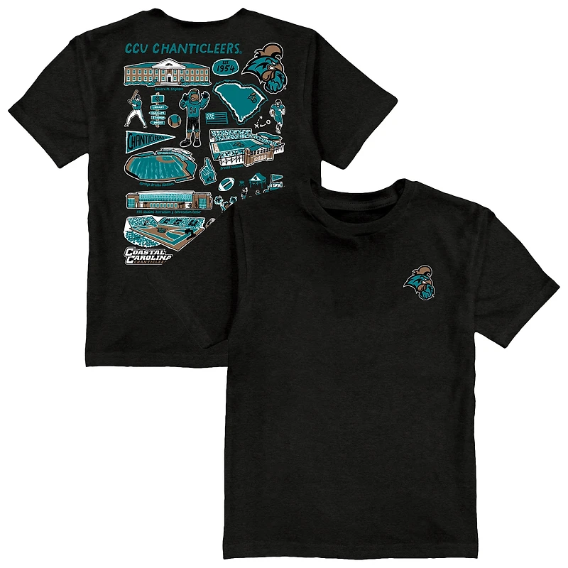 Toddler Vive La Fete Black Coastal Carolina Chanticleers Impressions Artwork T-Shirt