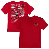 Toddler Vive La Fete Scarlet Arkansas State Red Wolves Impressions Artwork T-Shirt