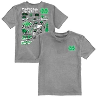 Toddler Vive La Fete Gray Marshall Thundering Herd Impressions Artwork T-Shirt