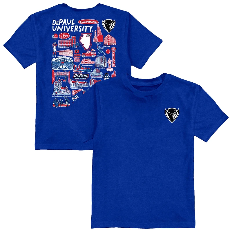 Toddler Vive La Fete Royal DePaul Blue Demons Impressions Artwork T-Shirt