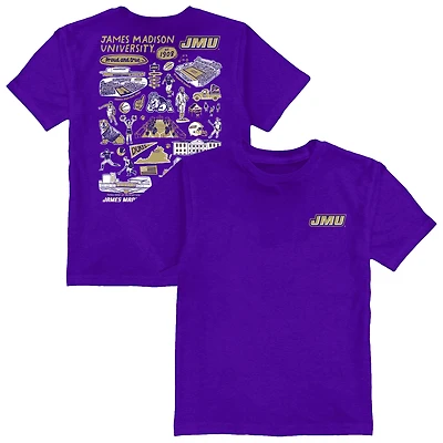 Toddler Vive La Fete Purple James Madison Dukes Impressions Artwork T-Shirt