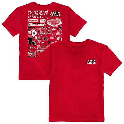 Toddler Vive La Fete Cardinal Louisiana Ragin' Cajuns Impressions Artwork T-Shirt