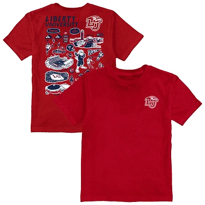 Toddler Vive La Fete Red Liberty Flames Impressions Artwork T-Shirt