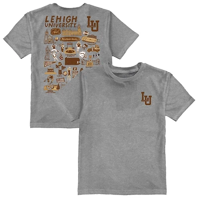 Toddler Vive La Fete Gray Lehigh Mountain Hawks Impressions Artwork T-Shirt