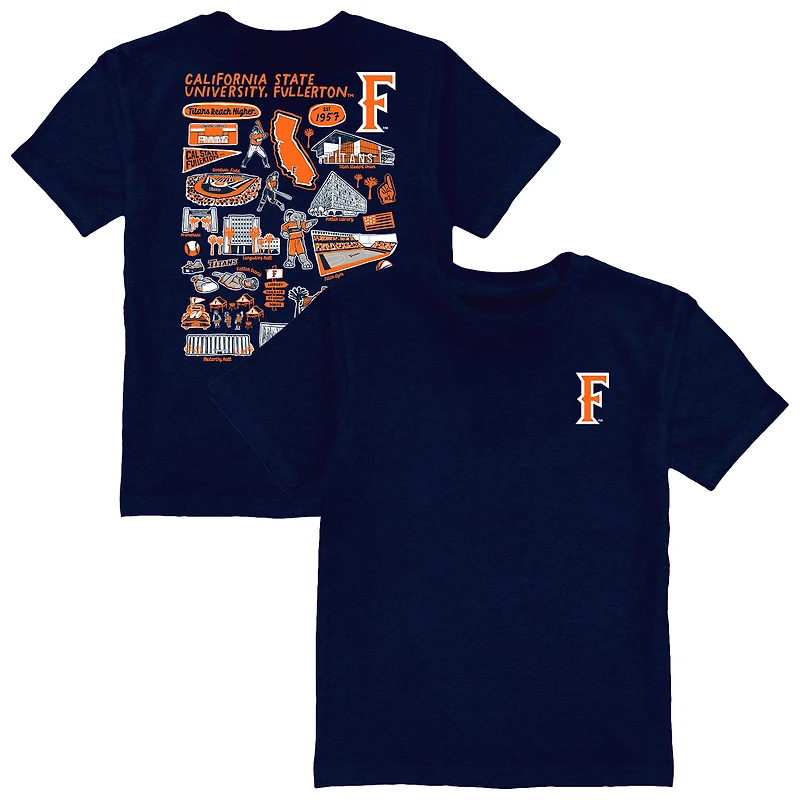 Toddler Vive La Fete Navy Cal State Fullerton Titans Impressions Artwork T-Shirt