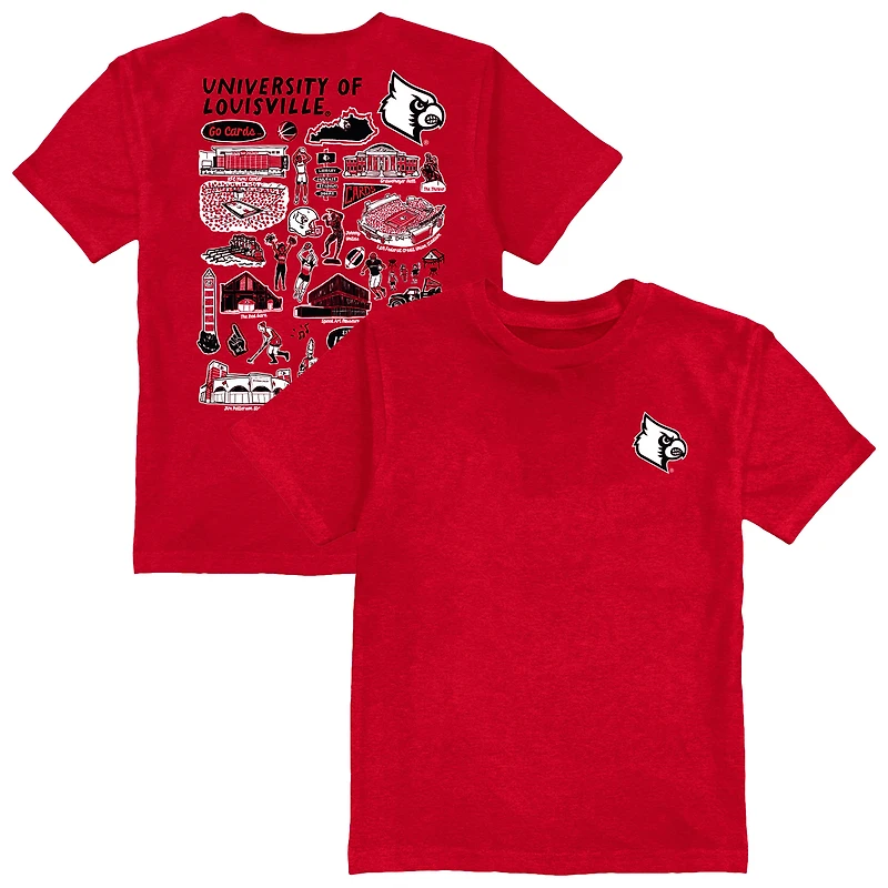 Toddler Vive La Fete Red Louisville Cardinals Impressions Artwork T-Shirt