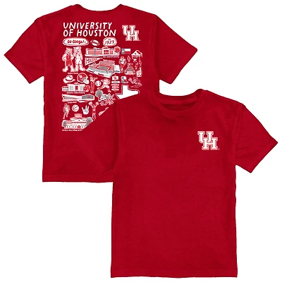Toddler Vive La Fete Red Houston Cougars Impressions Artwork T-Shirt