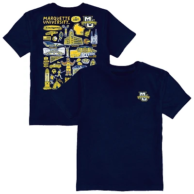 Toddler Vive La Fete Navy Marquette Golden Eagles Impressions Artwork T-Shirt