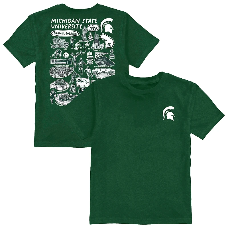Toddler Vive La Fete Green Michigan State Spartans Impressions Artwork T-Shirt