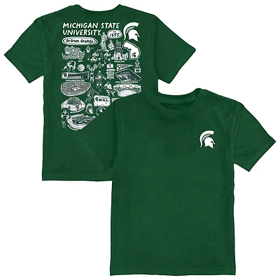 Toddler Vive La Fete Green Michigan State Spartans Impressions Artwork T-Shirt